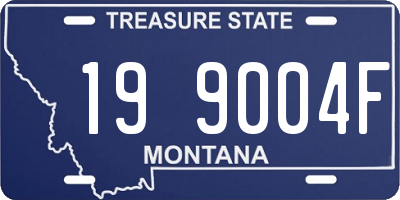 MT license plate 199004F