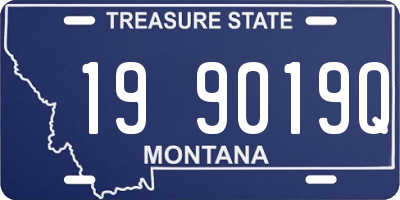 MT license plate 199019Q