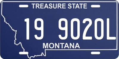 MT license plate 199020L
