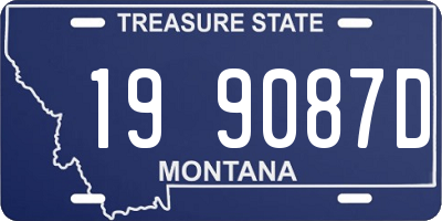 MT license plate 199087D