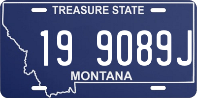 MT license plate 199089J