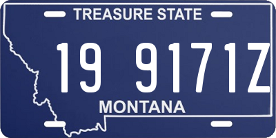 MT license plate 199171Z