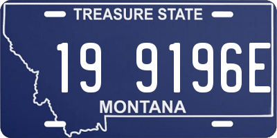 MT license plate 199196E