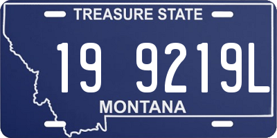 MT license plate 199219L