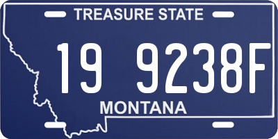 MT license plate 199238F