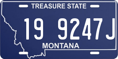 MT license plate 199247J