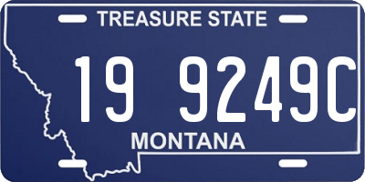 MT license plate 199249C