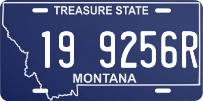 MT license plate 199256R