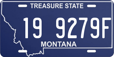 MT license plate 199279F