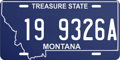 MT license plate 199326A