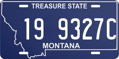 MT license plate 199327C