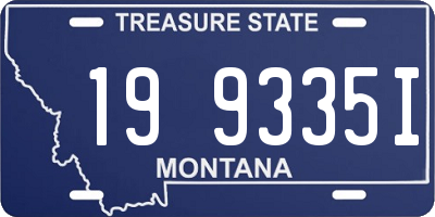 MT license plate 199335I
