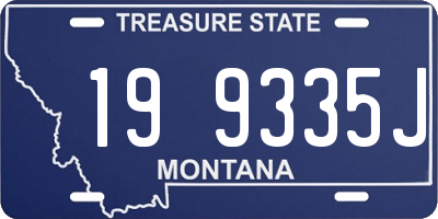 MT license plate 199335J