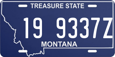 MT license plate 199337Z
