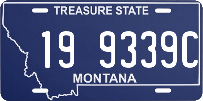MT license plate 199339C