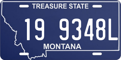 MT license plate 199348L