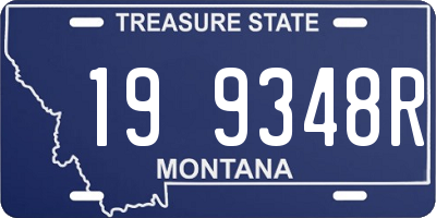 MT license plate 199348R