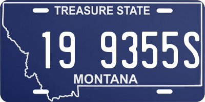 MT license plate 199355S