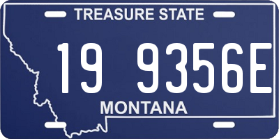 MT license plate 199356E