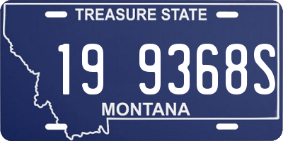 MT license plate 199368S