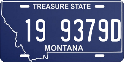 MT license plate 199379D