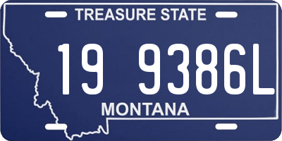 MT license plate 199386L