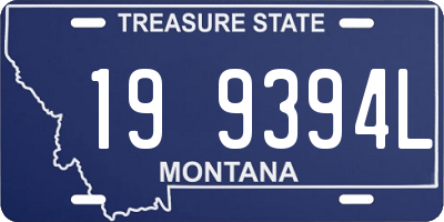 MT license plate 199394L