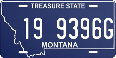 MT license plate 199396G