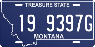 MT license plate 199397G