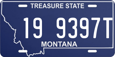 MT license plate 199397T