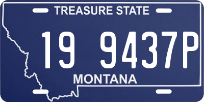 MT license plate 199437P