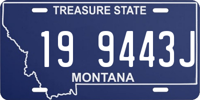 MT license plate 199443J