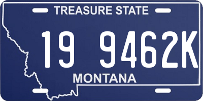 MT license plate 199462K