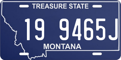 MT license plate 199465J