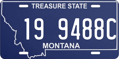 MT license plate 199488C