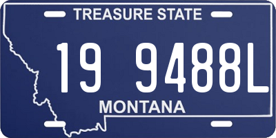 MT license plate 199488L