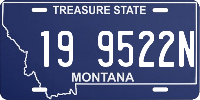 MT license plate 199522N