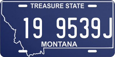 MT license plate 199539J