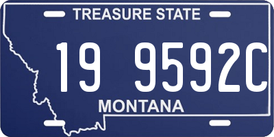 MT license plate 199592C