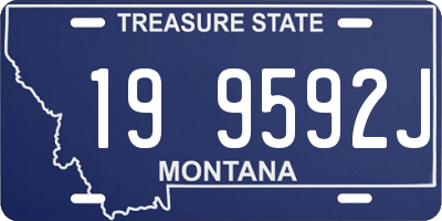 MT license plate 199592J