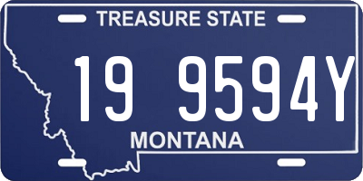 MT license plate 199594Y