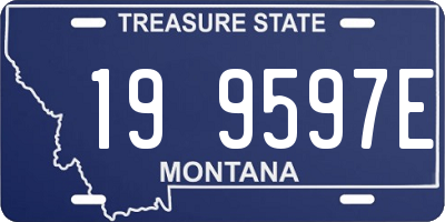 MT license plate 199597E