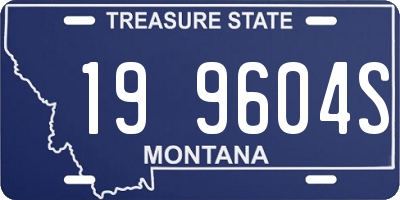 MT license plate 199604S