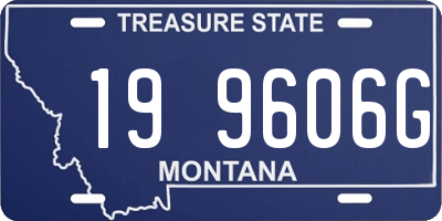 MT license plate 199606G