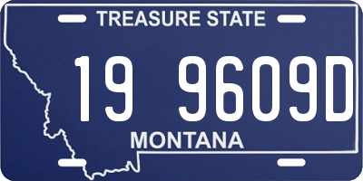 MT license plate 199609D
