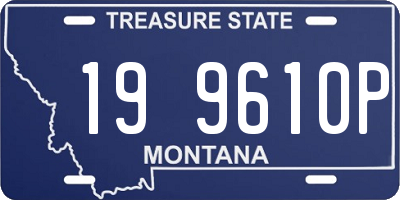 MT license plate 199610P