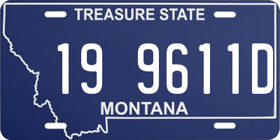 MT license plate 199611D