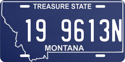 MT license plate 199613N