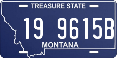 MT license plate 199615B