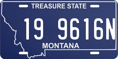 MT license plate 199616N